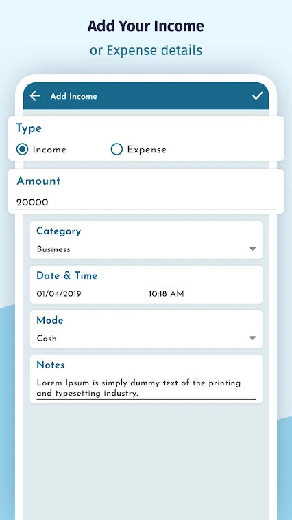 income expense mod apk