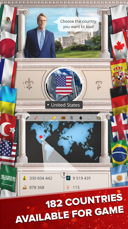 modern age 2 president simulator mod apk - Modern Age MOD APK v1.0.89 (Unlimited Money)