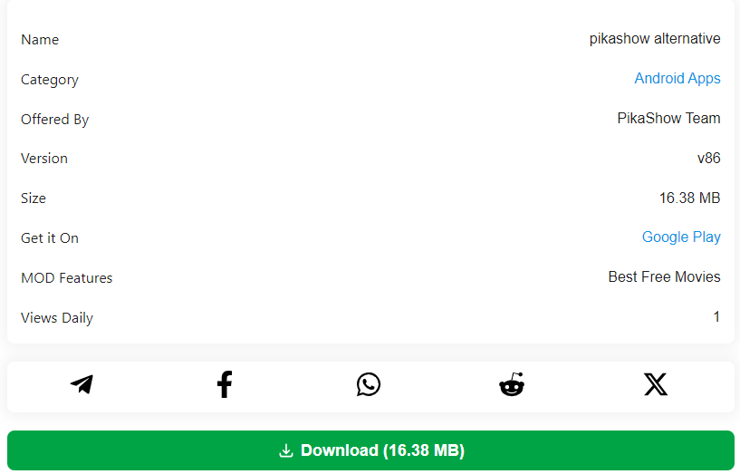 Download Pikashow Alternative Apk