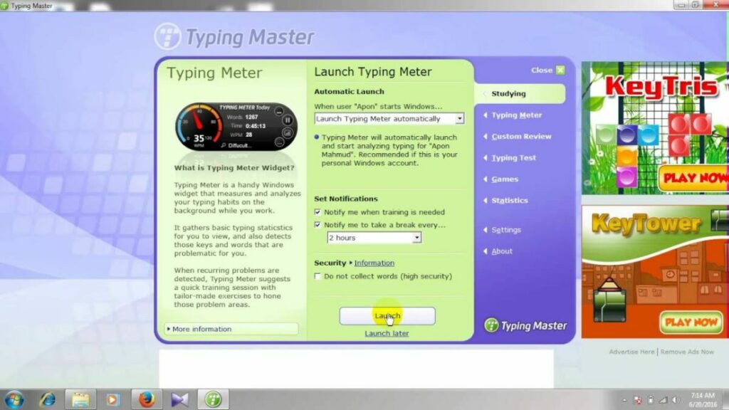 Tips and Tricks for using Typing Master Pro